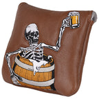 Wine Barrel Skull Wood Head Cover