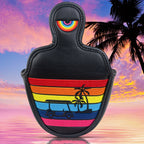 Black Rainbow Coconut Palm Mallet Heel Shafted Putter Head Cover