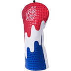 Red& White&Blue Crocodile Leather Golf Head Cover Set