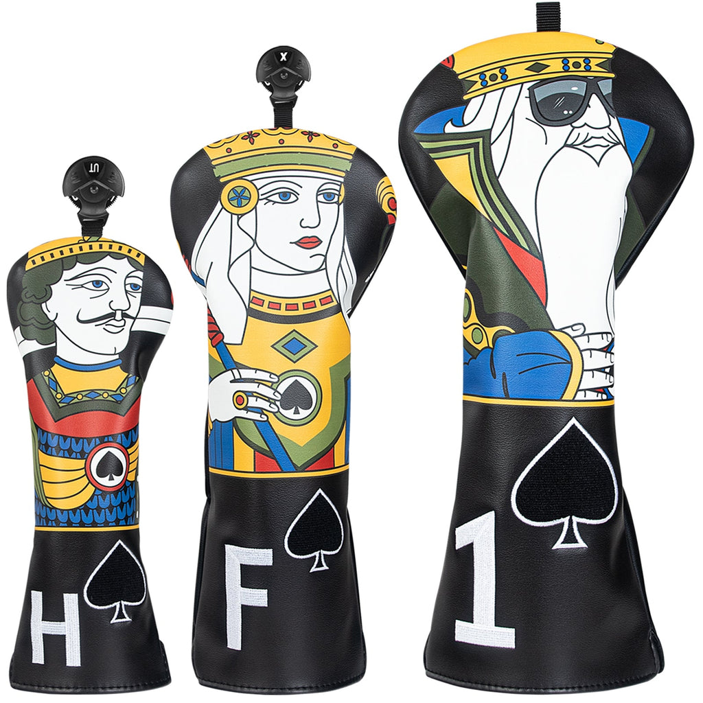 Poker kingdom Wood Head Cover Set
