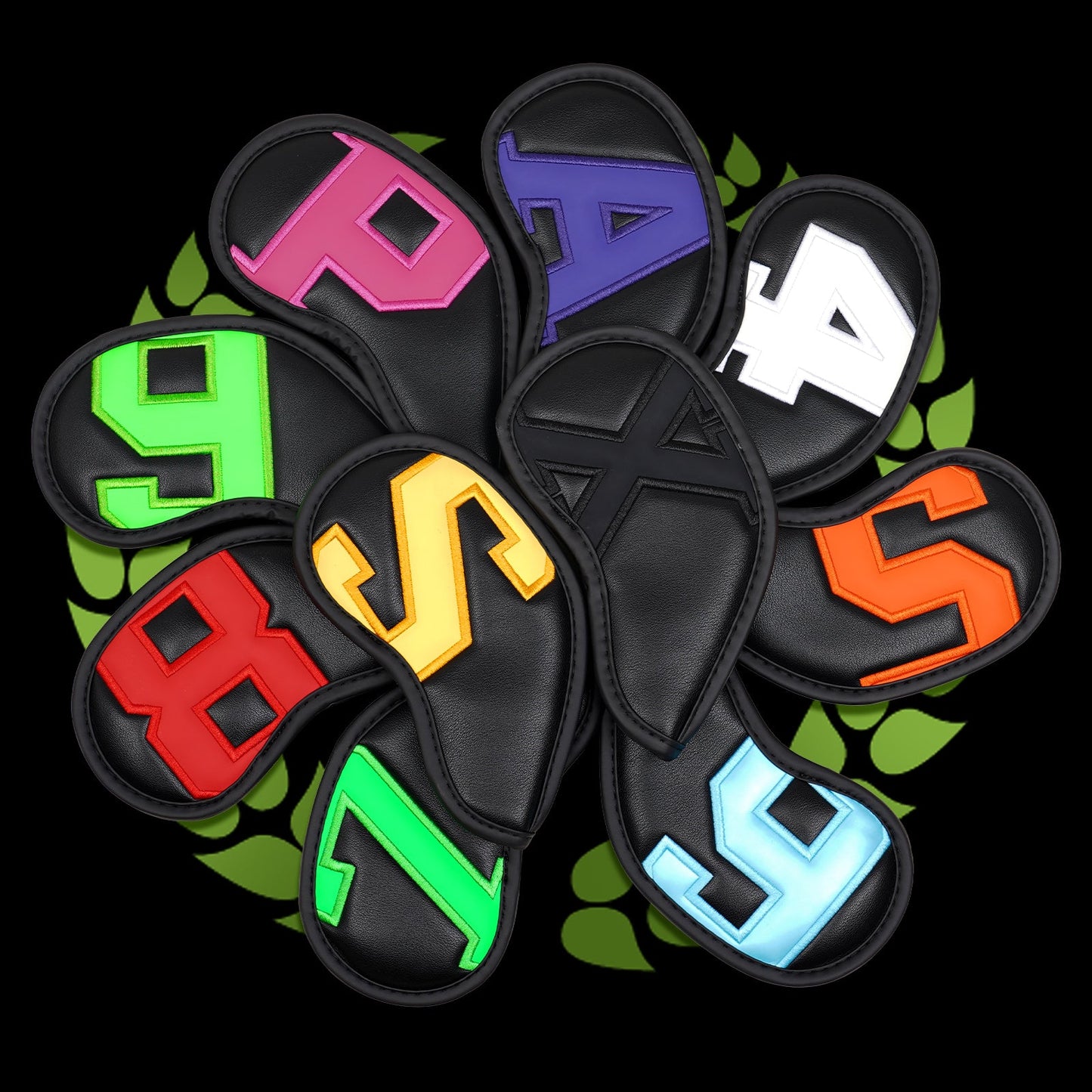 Colorful Number Stitch Iron Cover 10pcs £¨4-9,P,A,S,X£©