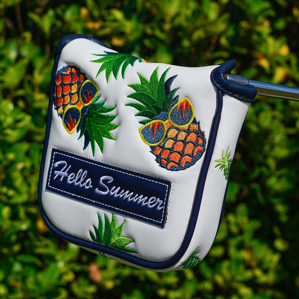 White Eyeglass&Pineapple Square Putter Head Cover