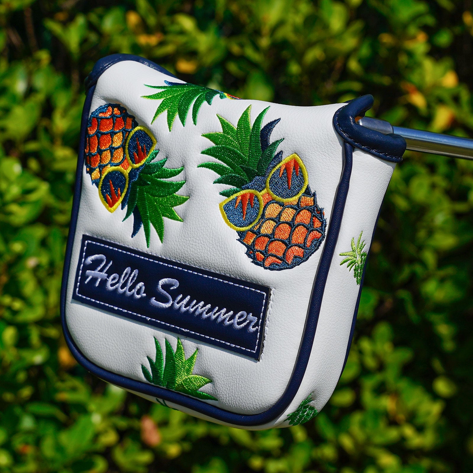 White Eyeglass&Pineapple Square Putter Head Cover
