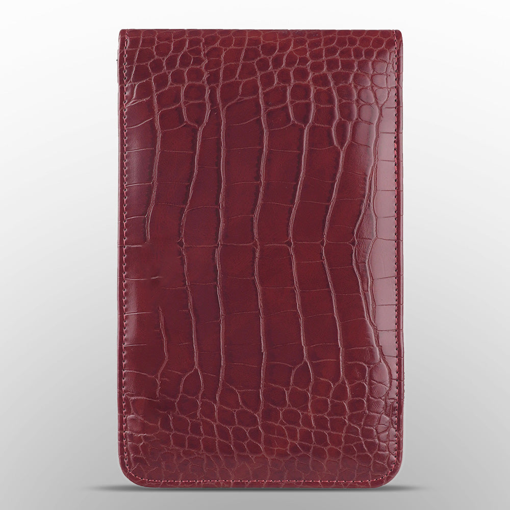 Custom Logo Crocodile Pattern Leather Scorecard Holder