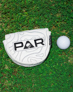 White PAR Map Pattern Putter Golf Headcover