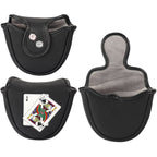 Ace and Jack Black Mallet Head Cover-CraftsmanGolf