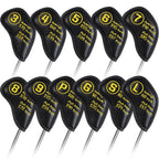Black PU Yellow Stitch Iron Cover 11pcs (3-9,P,G,S,L)