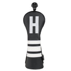 Black and White Stripes Golf Headcover Set