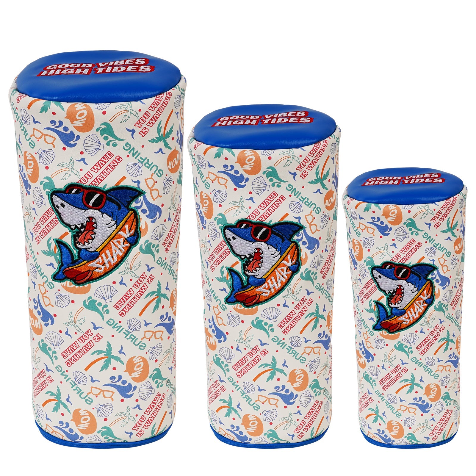 White Shark Straight Barrel Golf Head Cover Set