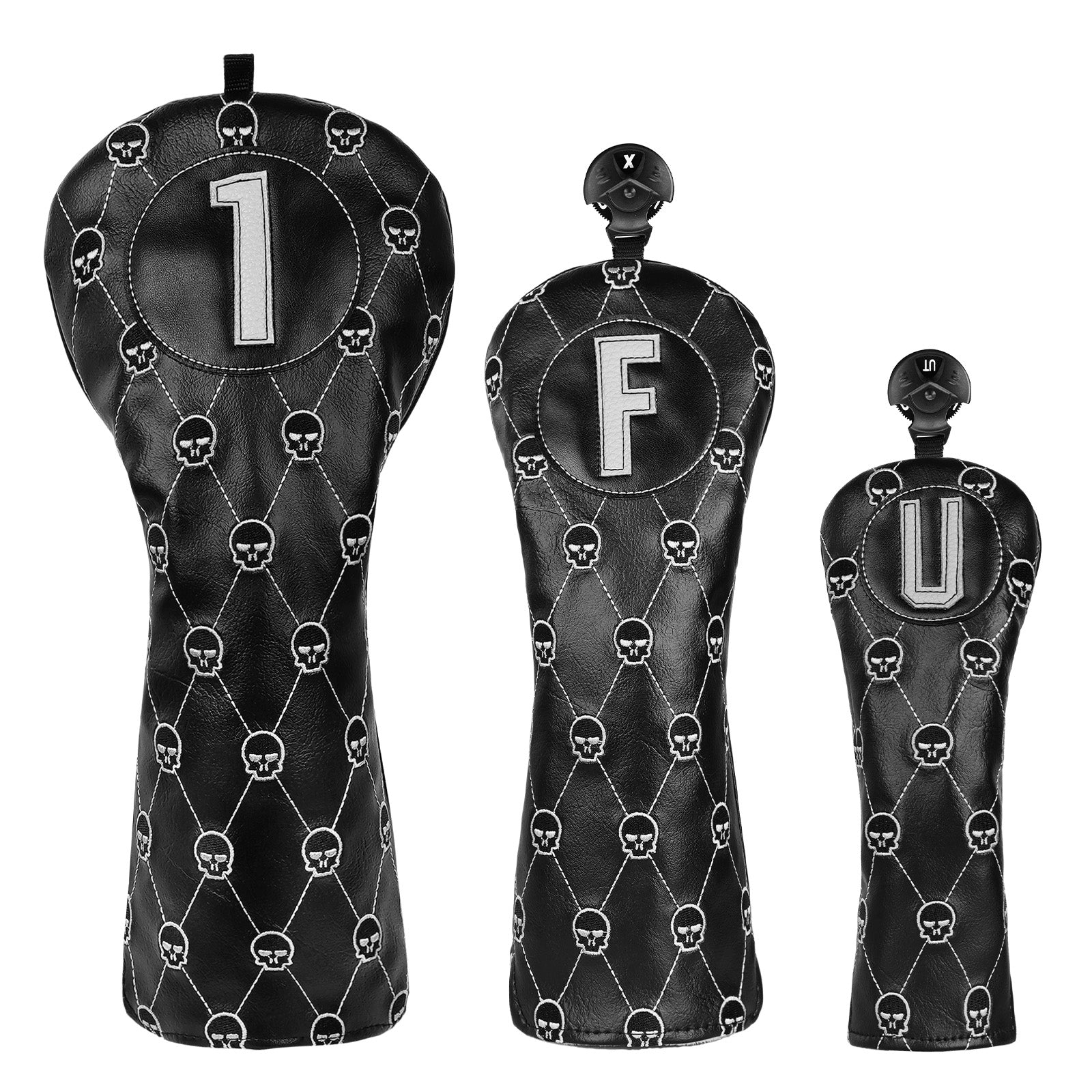 Black Skull Driver Head Cover Set