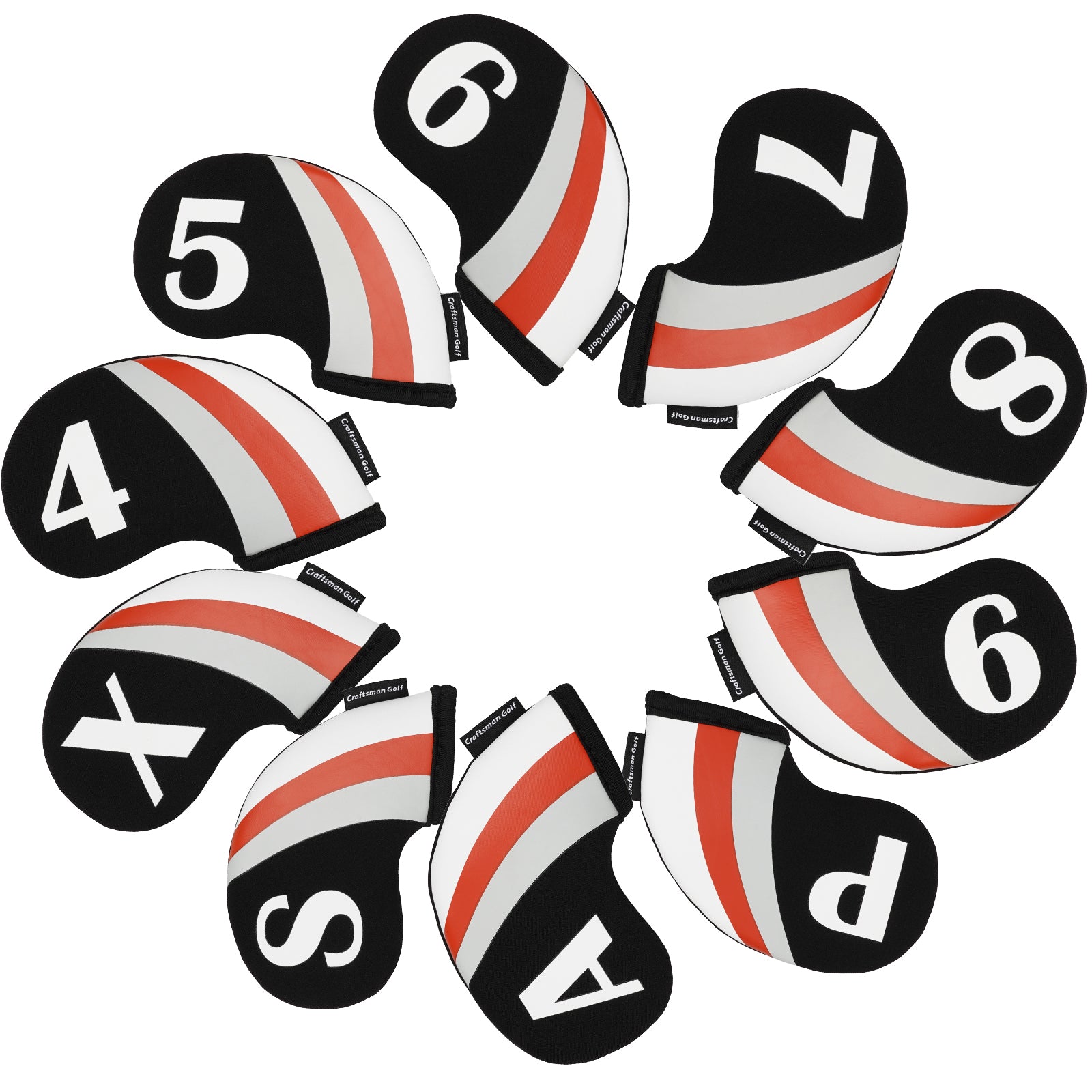 White& Black& Red Iron Cover 10pcs（4-9,P,A,S,X）Neoprene