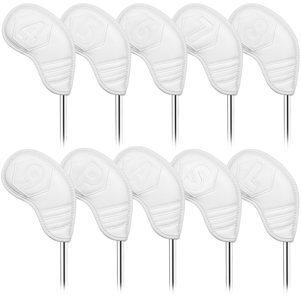 White PU Iron Cover 10pcs(4-9,P,A,S,L) Magnet