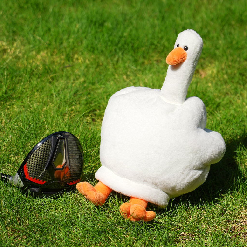 White Finger Duck Driver Golf Headcover