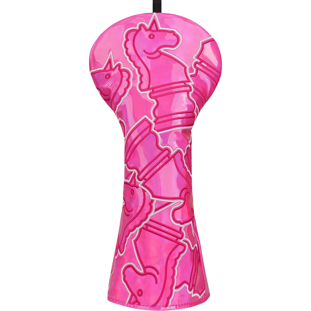 Pink Laser Unicorn Knight Embroidered Driver Head Cover