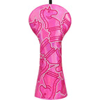 Pink Laser Unicorn Knight Embroidered Driver Head Cover
