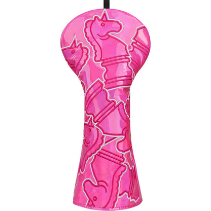 Pink Laser Unicorn Knight Embroidered Driver Head Cover
