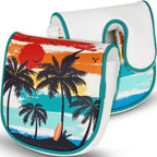 White PU Coconut Palm Golf Headcover Set