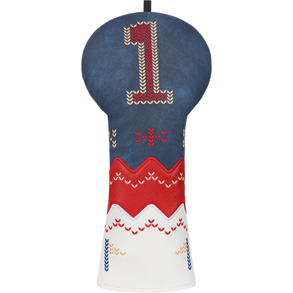 Blue Red White Tricolor Driver Golf Headcover
