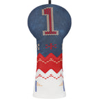 Blue Red White Tricolor Driver Golf Headcover