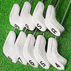 White PU Long Neck Zipper Iron Cover 9Pcs(4-9,P,A,S)