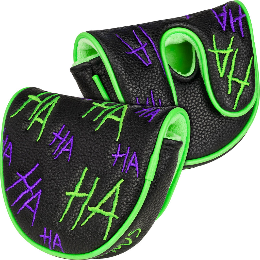 Purple Green HAHA Mallet Putter Golf Head Cover