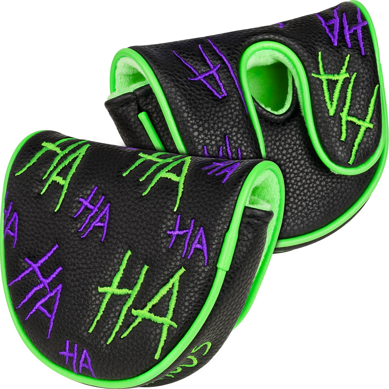 Purple Green HAHA Mallet Putter Golf Head Cover