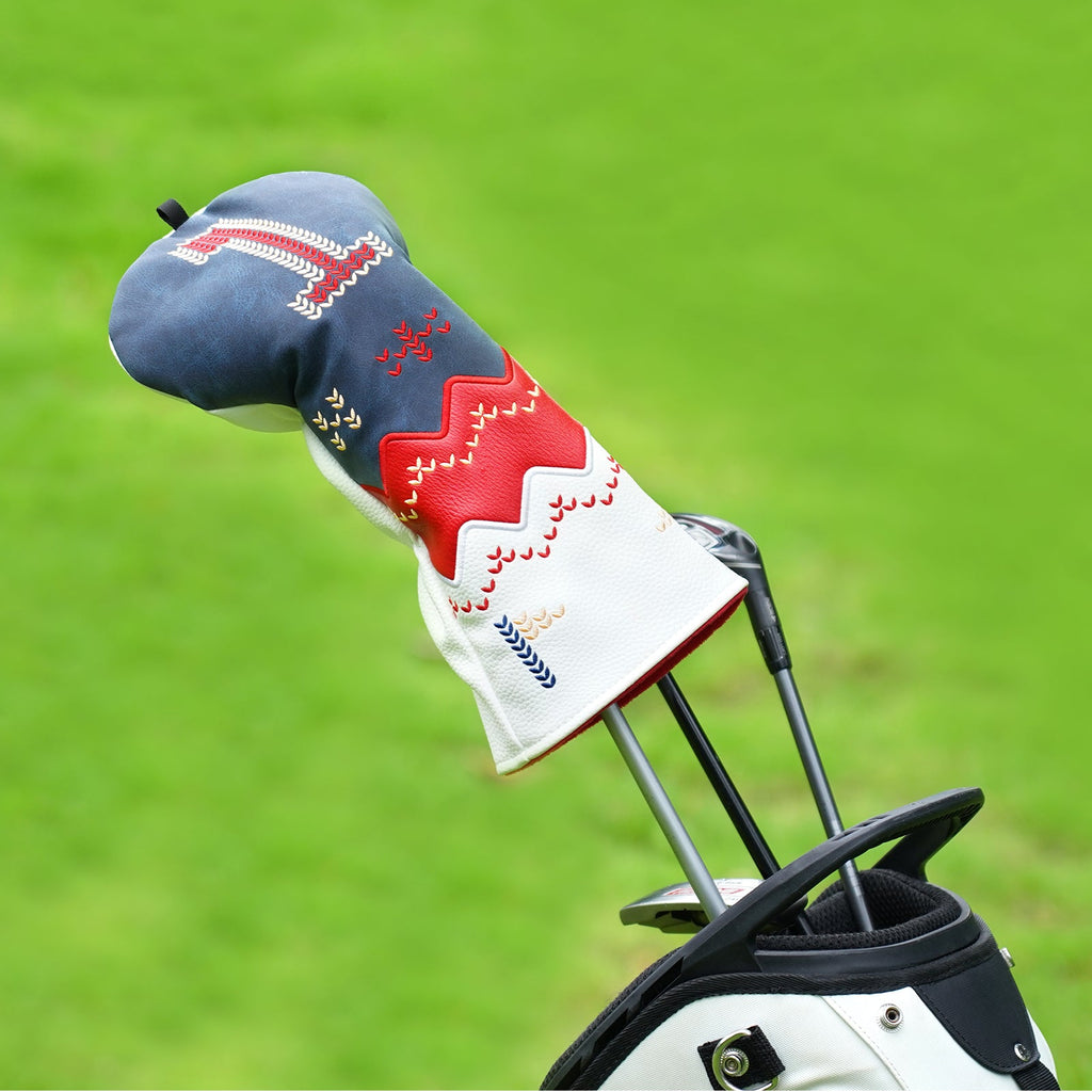 Blue Red White Tricolor Driver Golf Headcover