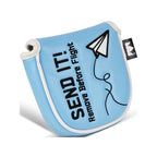 Paper Airplane Blue Square Mallet Putter Cover