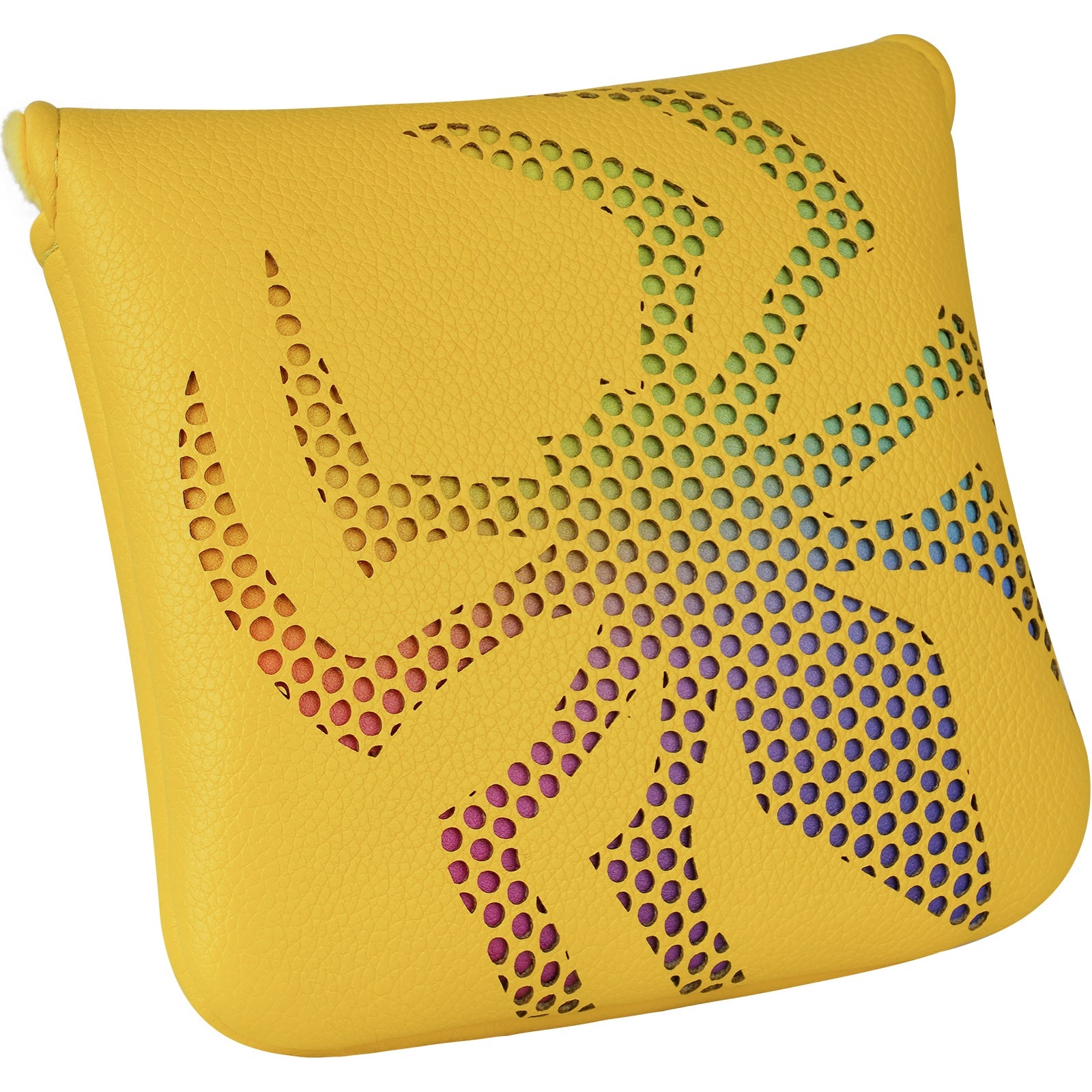 Yellow PU Colorful Spider Square Putter Cover