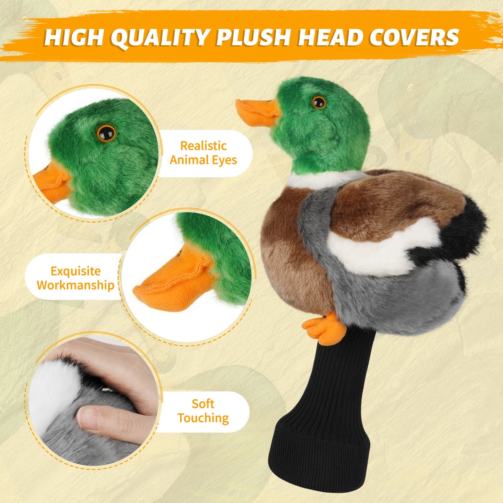 Mallard Duck Driver Animal Head Cover