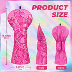 Pink Laser Unicorn Knight Embroidered Driver Head Cover