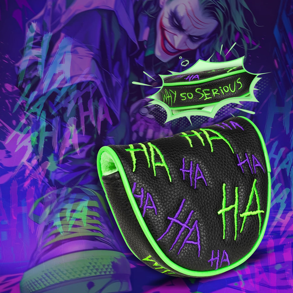 Purple Green HAHA Mallet Putter Golf Head Cover