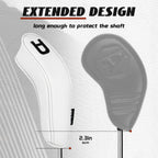 White PU Long Neck Zipper Iron Cover 9Pcs(4-9,P,A,S)