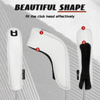 White PU Long Neck Zipper Iron Cover 9Pcs(4-9,P,A,S)