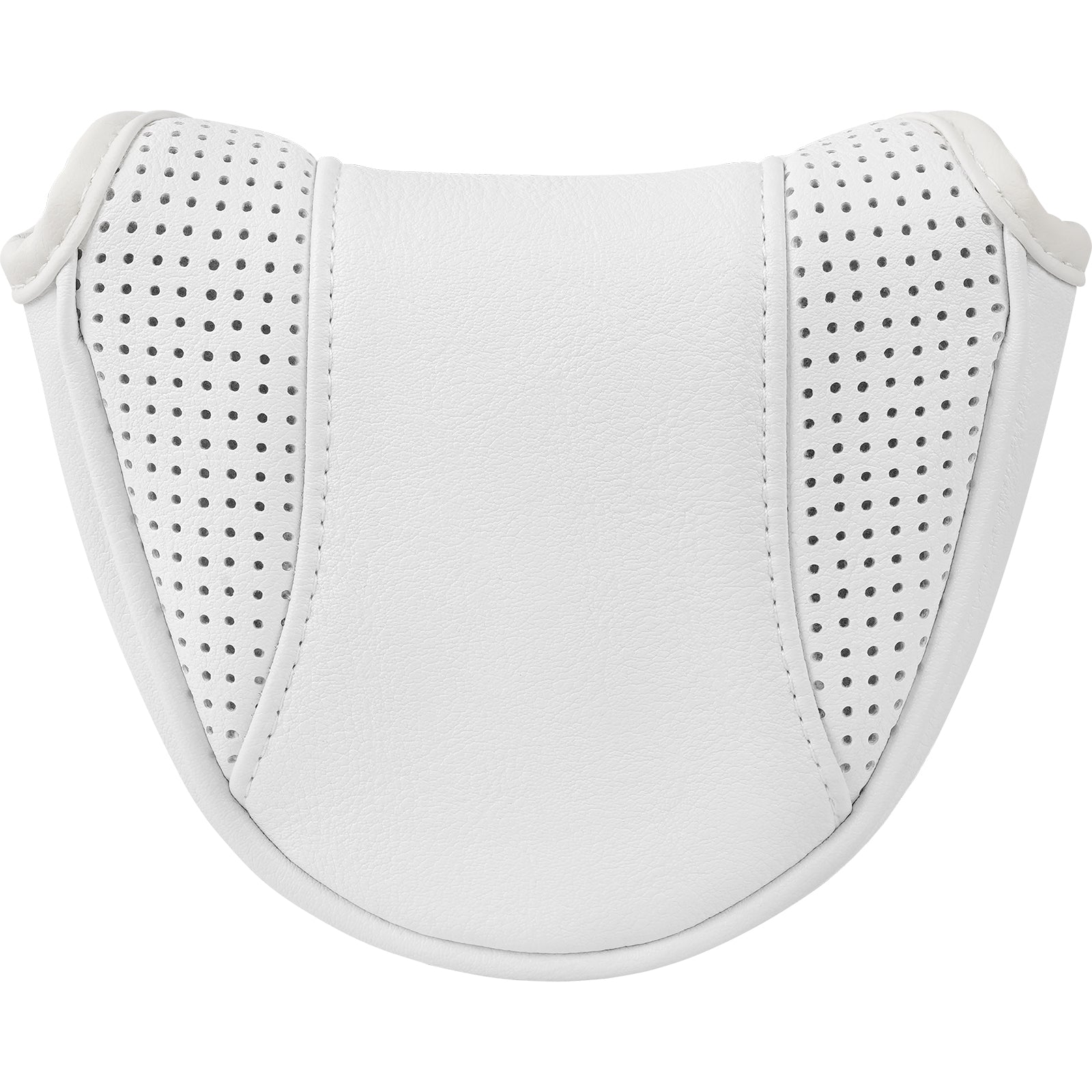 Perforated White Magnet Mallet Putter Cover