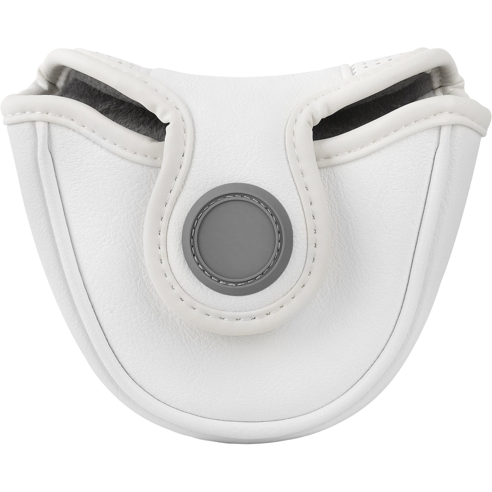 Perforated White Magnet Mallet Putter Cover