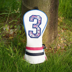 Purple Summer Numbers Golf Headcover Set