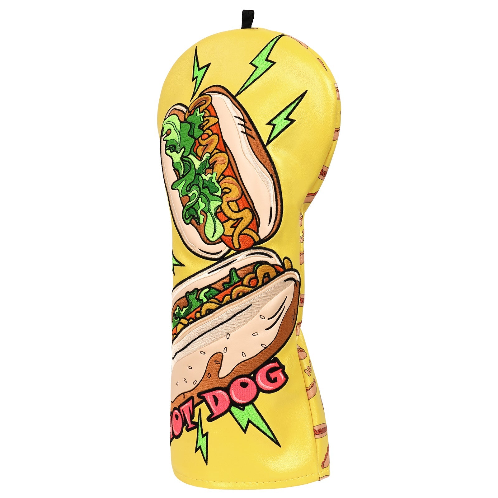 Yellow Hot Dog Golf Driver Putter Headcover