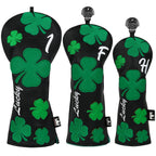 Lucky Four Leaf Clover Golf Head Cover Set