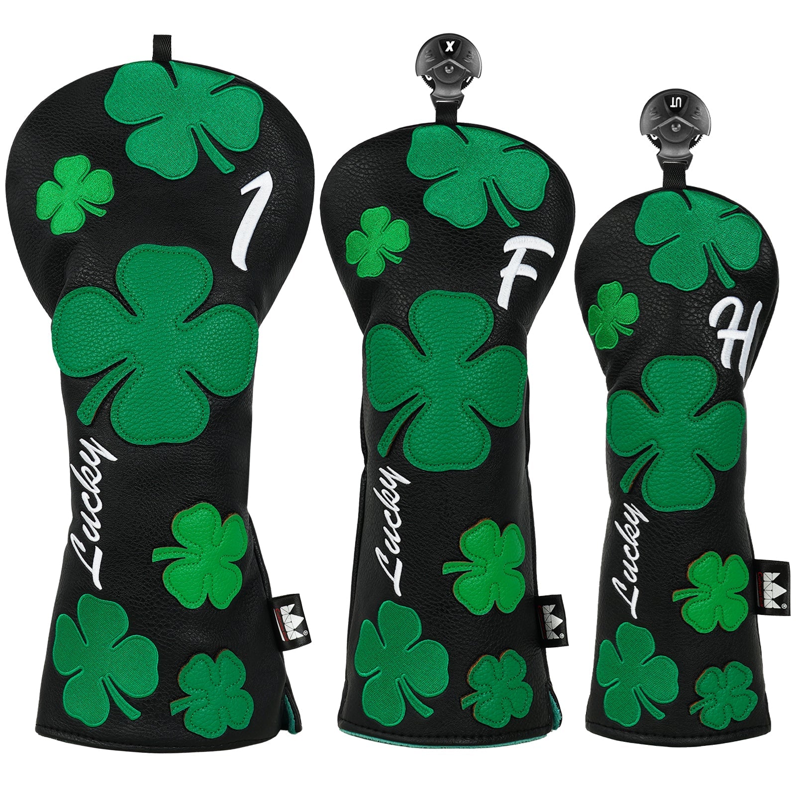 Lucky Four Leaf Clover Golf Head Cover Set