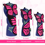 Blue Butterfly Driver Golf Headcover