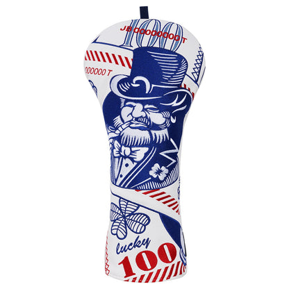 White Lucky Coin Golf Headcover Set
