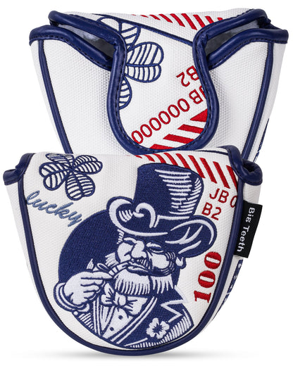 White Lucky Coin Golf Headcover Set