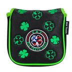 Black Leather Four-Leaf Clover Golf Headcover Set