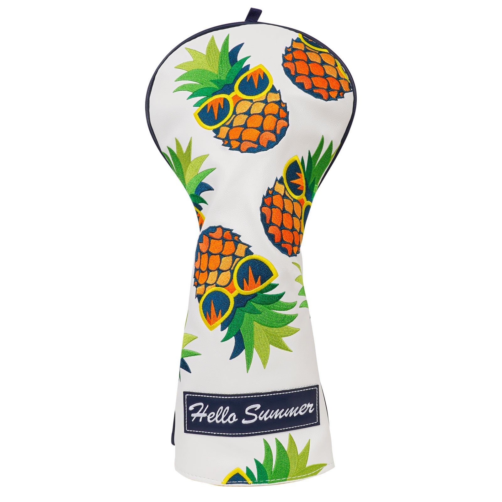 White Eyeglass&Pineapple Square Putter Head Cover