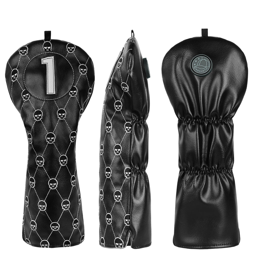 Black Skull Driver Head Cover Set