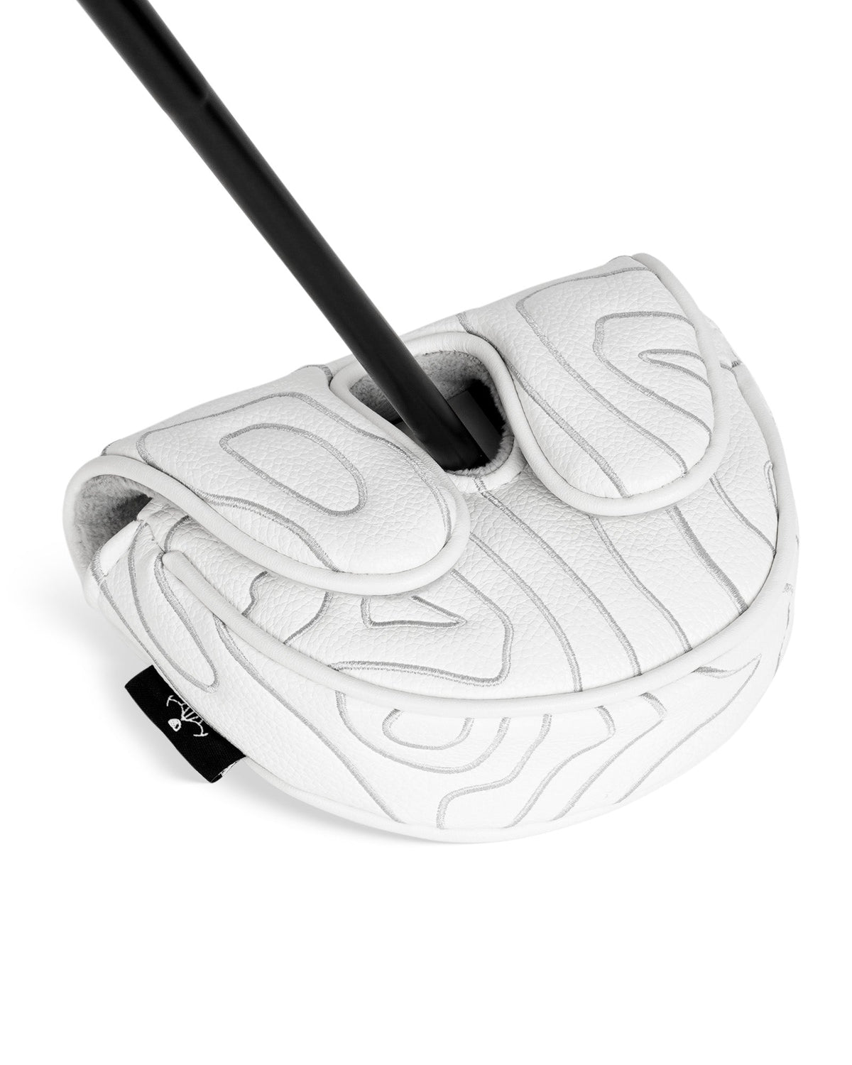 White PAR Map Pattern Putter Golf Headcover