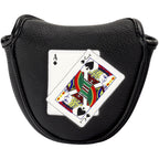 Ace and Jack Black Mallet Head Cover-CraftsmanGolf