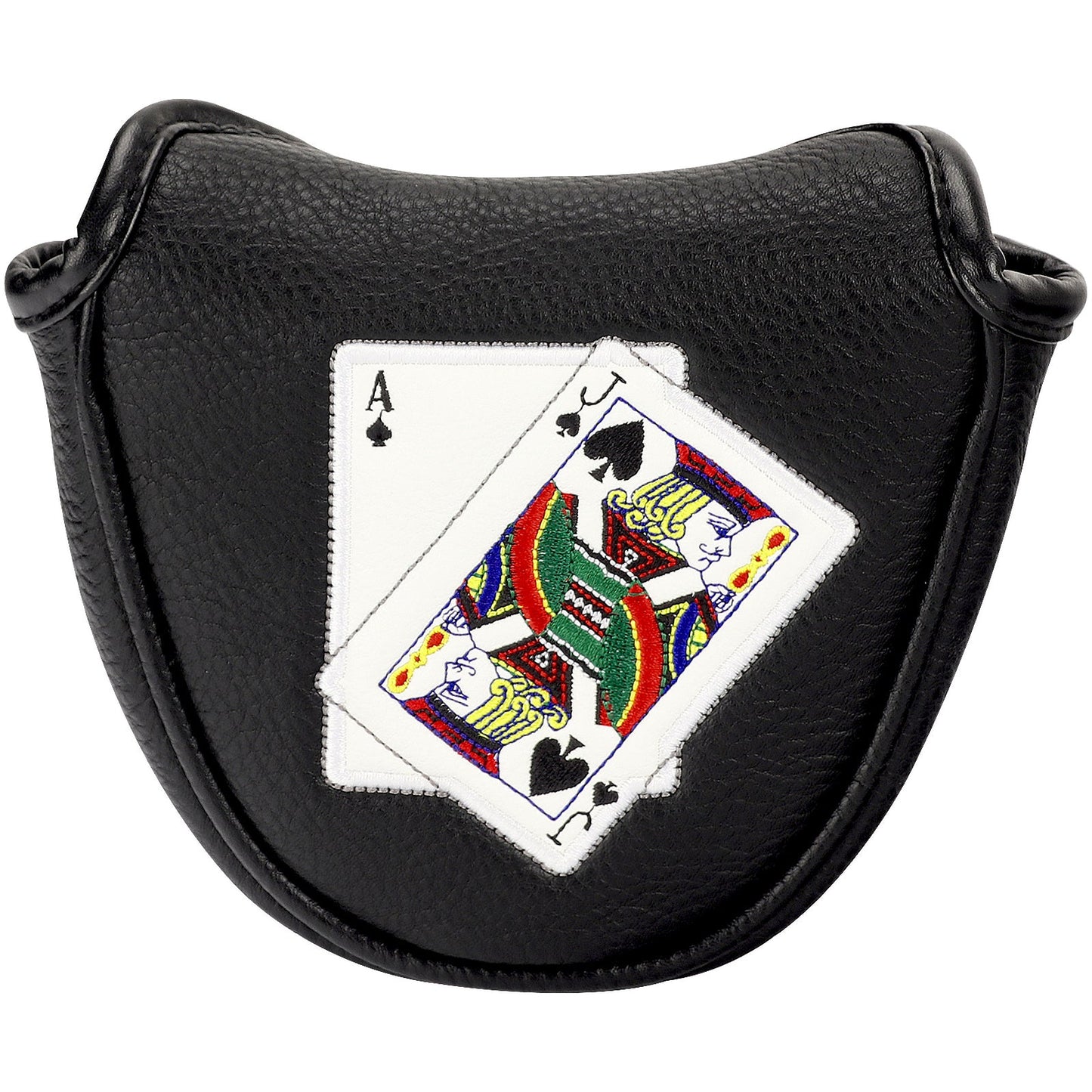 Ace and Jack Black Mallet Head Cover-CraftsmanGolf