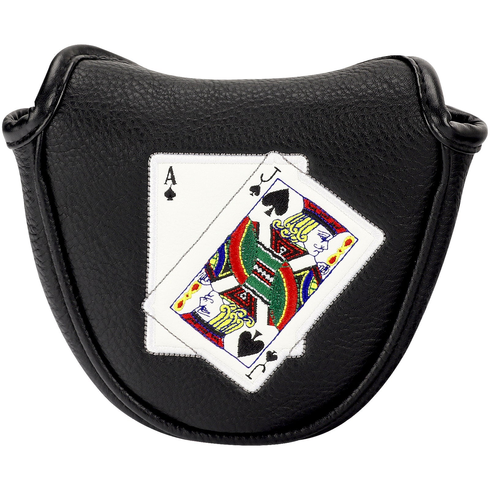 Ace and Jack Black Mallet Head Cover-CraftsmanGolf